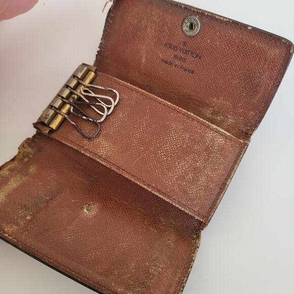 Authentic Louis Vuitton Monogram Multicles 4 Key Hooks Case Brown Small 1992 - Picture 3 of 10